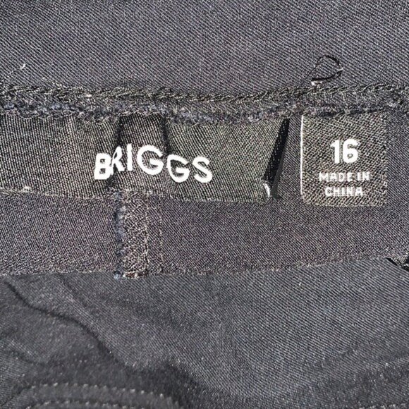 Briggs Womens Black Pull-On Pants Size 16 Stretch Comfortable Fit - Picture 2 of 12